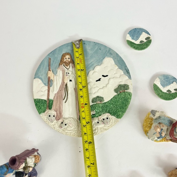 White Religious Tea Set Collection 7 Piece Set - Picture 3 of 15